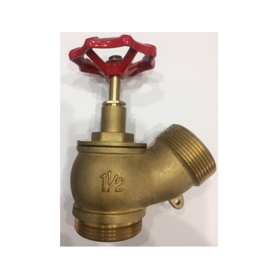 Βάνα γωνιακή σφαιρική 1 1/2