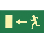 Σήμανση κατεύθυνσης φωσφοριζέ (L) 27X14cm PVC