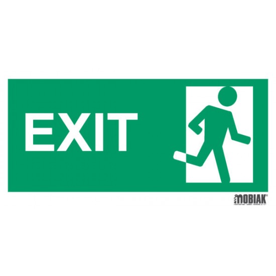 Σήμανση κατεύθυνσης φωσφοριζέ ΕΧΙΤ 30X15cm