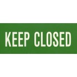 Σήμανση KEEP CLOSED 23Χ12cm