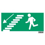 Σήμανση κατεύθυνσης φωσφοριζέ ΑΡΙΣΤΕΡΑ σκάλες 30X15cm